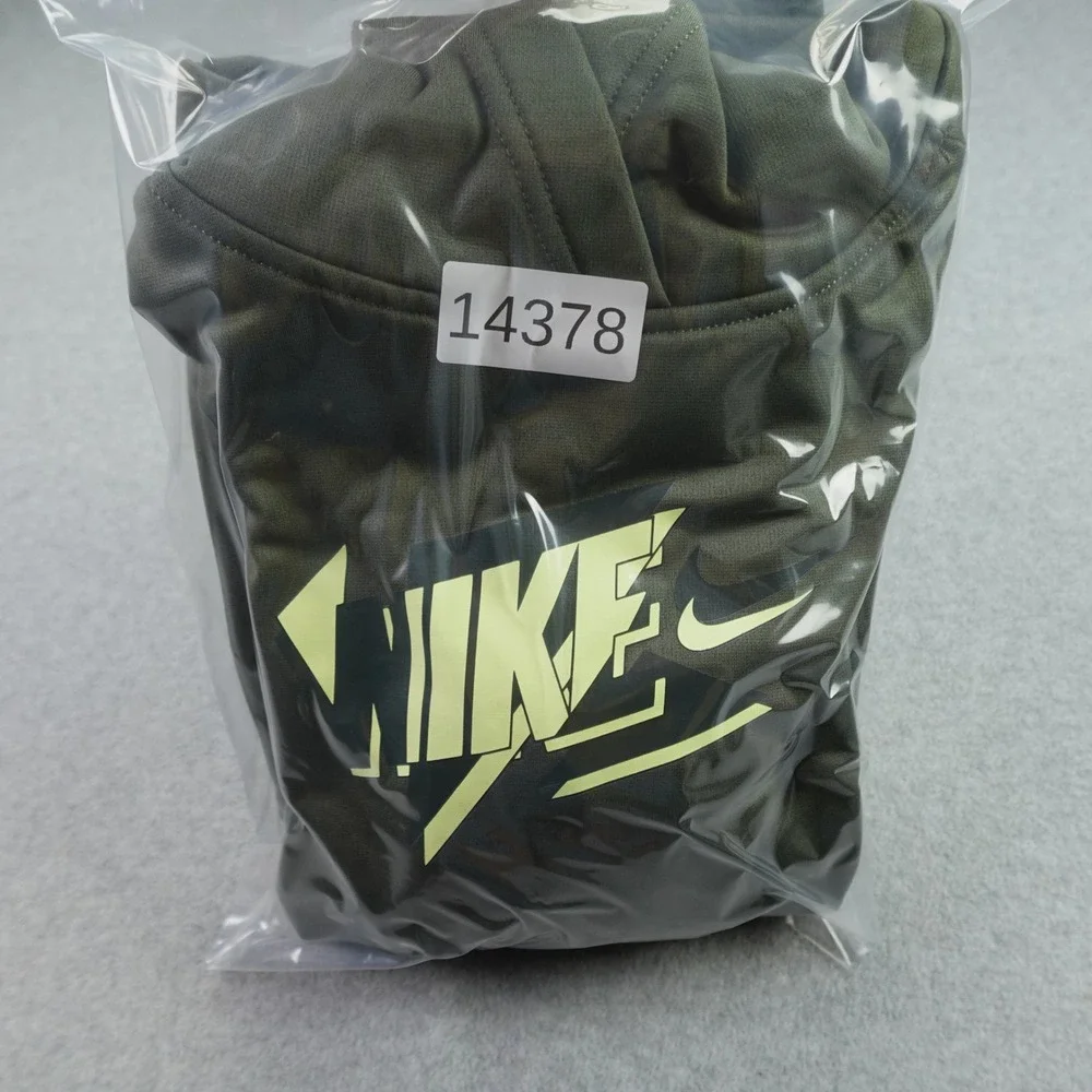 Nike Hoodie Boys XL Green Therma-FIT Pullover Active Graphic Fleece